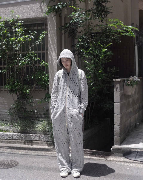 RANDY ランディー COVER HOODIE JUMP SUIT (SS23-ROA01) Grey – Mukta