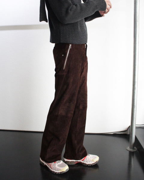 Omar Afridi / BIKER TROUSERS (OA-AW23-TRS-104-03) Brown – Mukta / Sal