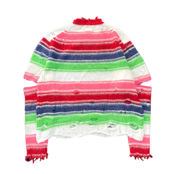doublet ダブレット STRIPE OVERSIZE PULLOVER (23AW54KN133) Multi 