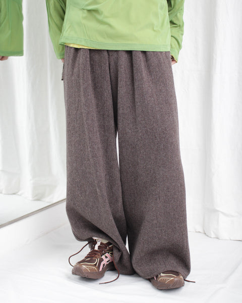 正規 16AW sulvam カットオフ 変形 スラックス ステッチ 119P▲ sulvam/サルバム】タックワイドスラックス（スラックス