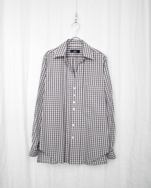ENSOU. エンソウ 通販 GINGHAM CHILDISH SHIRT (E12S002) Grey