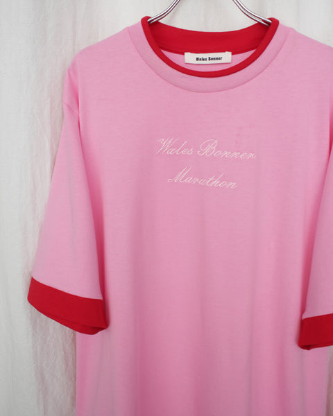Wales Bonner Marathon Tシャツ【ピンク、XL】 - メルカリ