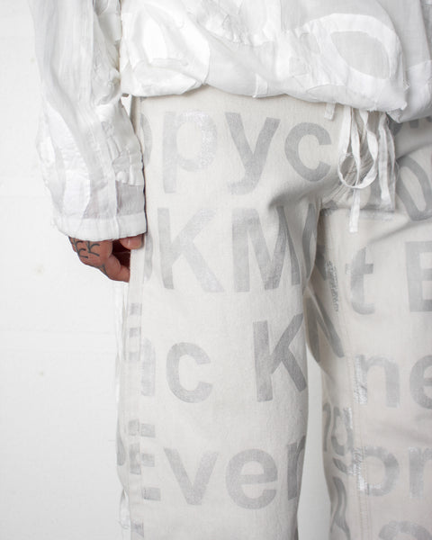 pelleq ぺレック　ジーンズ　オフホワイト