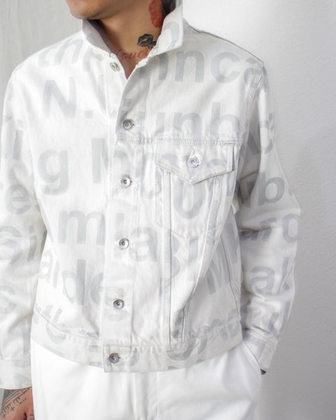 ENSOU. エンソウ 通販 ERASED JEAN JACKET-WASHED (E12J011) White X
