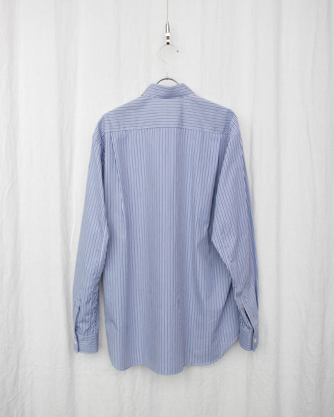 エムエイチエル 美品 cotton poplin stripe シャツ 2 エムエイチエル 美品 cotton poplin stripe シャツ 2