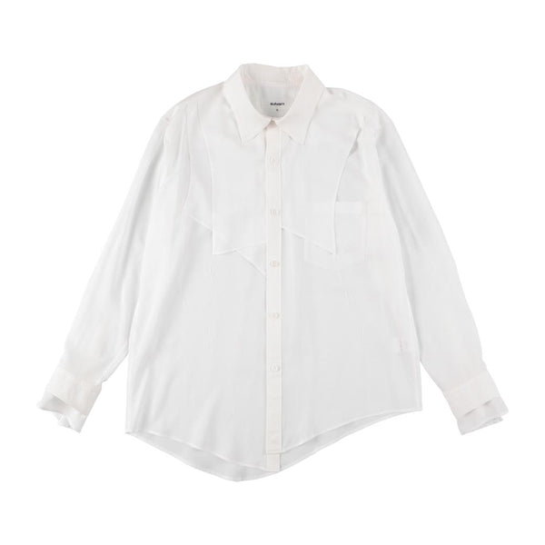 トップス sulvam / ASYMMETRY BUZAM SHIRT sulvam サルバム ASYMMETRY BUZAM SHIRT (SS-B06-010) White – Mukta / Sal