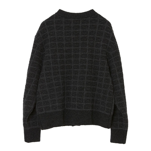 MATSUFUJI 22aw JACQUARD CARDIGAN ブラック - ニット/セーター