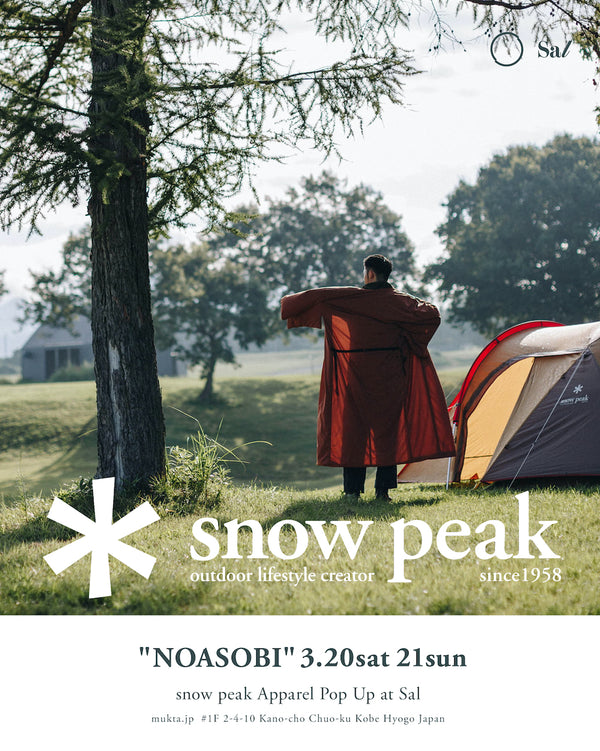 "NOASOBI" snow peak pop up store at Sal