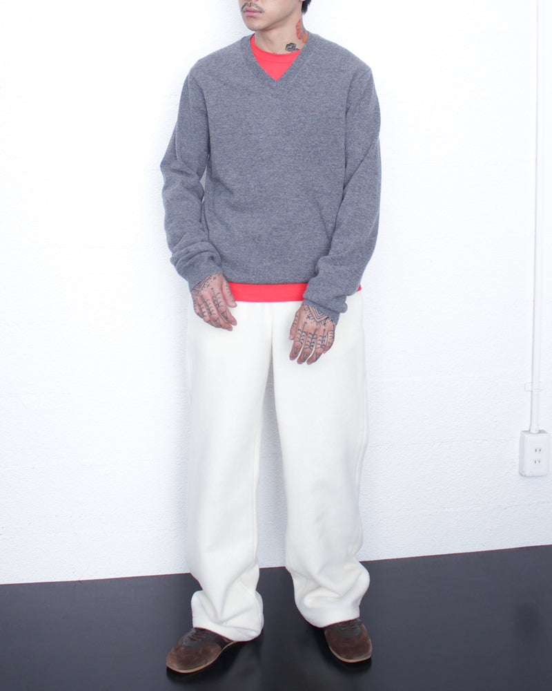 COMME DES GARÇONS SHIRT / FULLY FASHIONED KNIT V-NECK PULLOVER - Grey (FZ-N107-051)