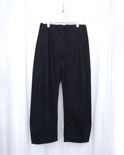 OMAR AFRIDI / WASHED PINA TROUSERS - Black (OA-AW25-TRS-103-01)