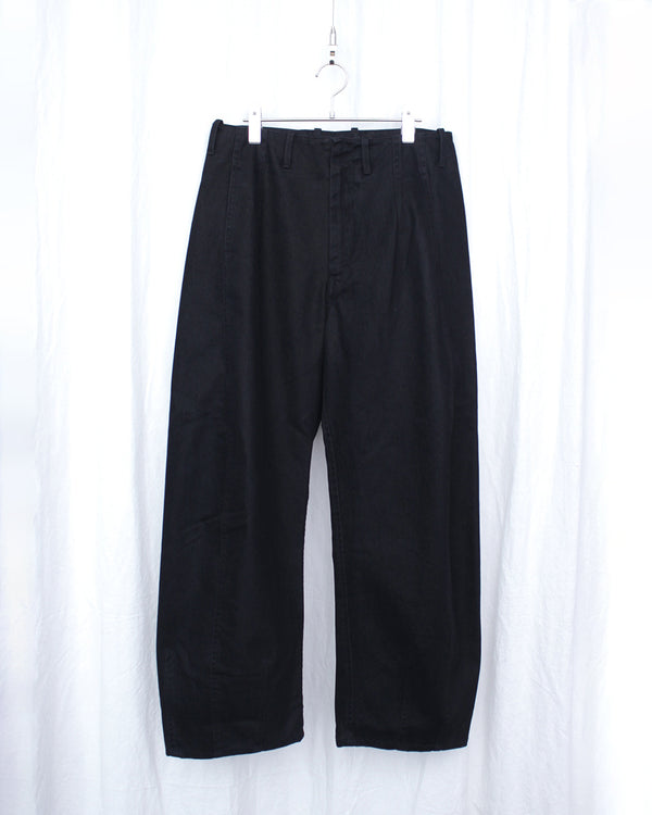 OMAR AFRIDI / WASHED PINA TROUSERS - Black (OA-AW25-TRS-103-01)