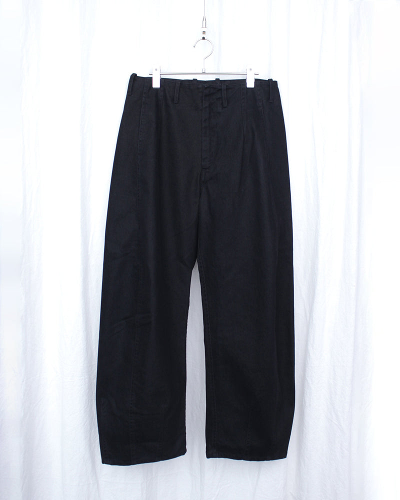 OMAR AFRIDI / WASHED PINA TROUSERS - Black (OA-AW25-TRS-103-01)