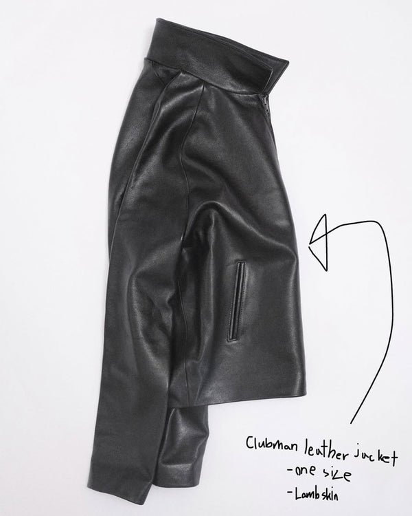 I SHII / CLUBMAN LEATHER JACKET - Black (i SHII-09)