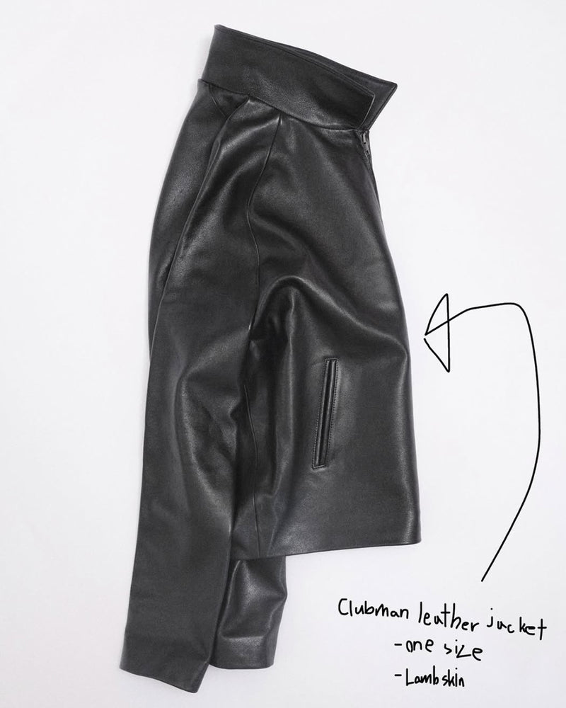 I SHII / CLUBMAN LEATHER JACKET - Black (i SHII-09)