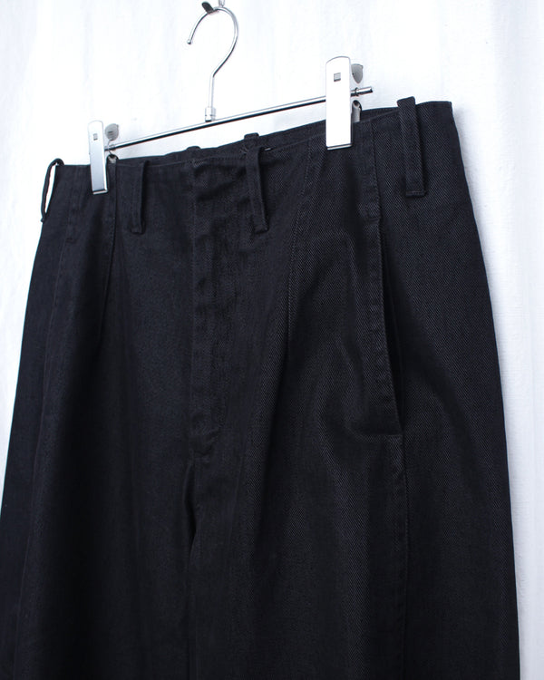 OMAR AFRIDI / WASHED PINA TROUSERS - Black (OA-AW25-TRS-103-01)