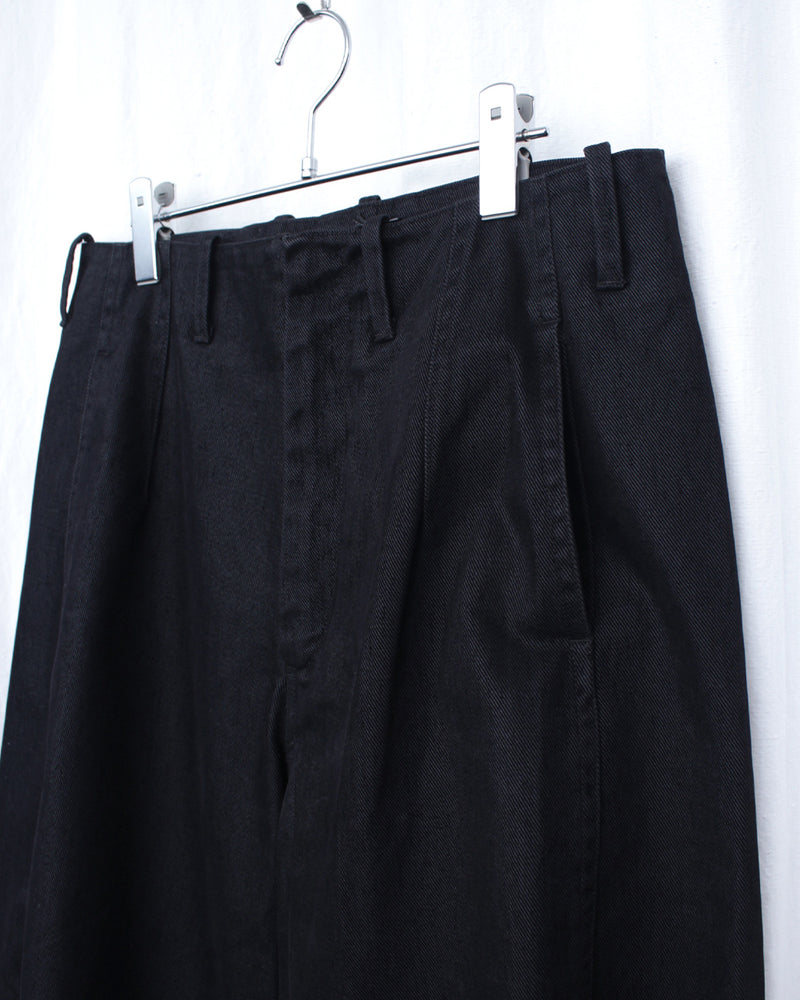 OMAR AFRIDI / WASHED PINA TROUSERS - Black (OA-AW25-TRS-103-01)
