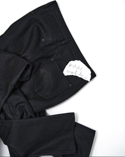 I SHII / 4-POCKET WAXED DENIM - Black (i SHII-01)