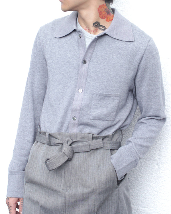 CAMISAS MANOLO / ALLUMINIO KNITTED SHIRT - Top Grey (25023003)