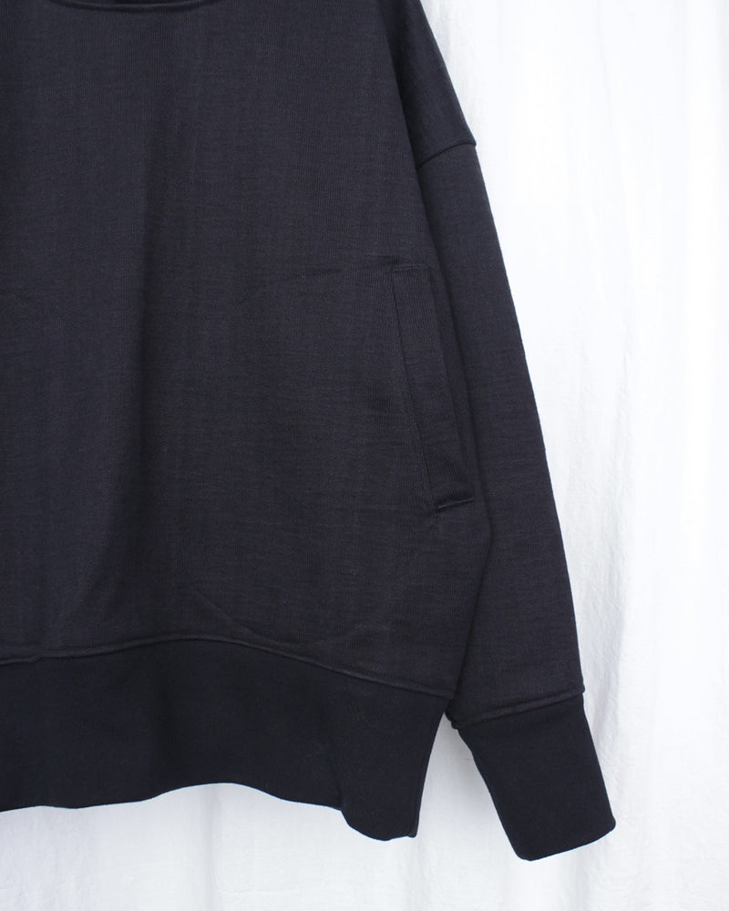CLASS / LOOP WHEEL BOXY HOODIE - Black (CCFA09UNI)