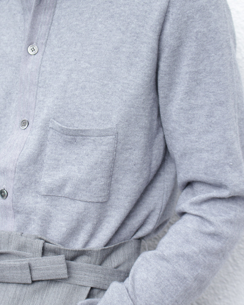 CAMISAS MANOLO / ALLUMINIO KNITTED SHIRT - Top Grey (25023003)