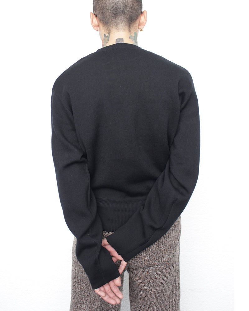 OMAR AFRIDI / JANE SWEATER - Black (OA-AW25-KNT-101-01)