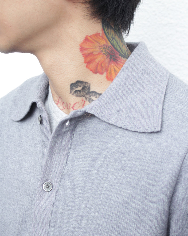 CAMISAS MANOLO / ALLUMINIO KNITTED SHIRT - Top Grey (25023003)