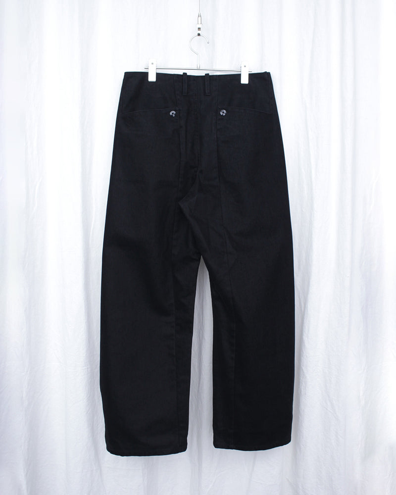OMAR AFRIDI / WASHED PINA TROUSERS - Black (OA-AW25-TRS-103-01)