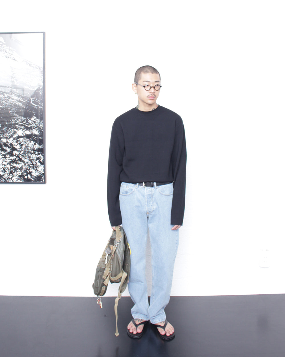 Omar Afridi knit 46 / オマール アフリディ ニット 46 ARTICULATED DRIVERS KNIT SWEATER | Omar Afridi(オマールアフリディ