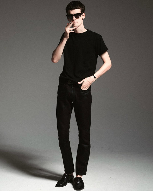 I SHII / 4-POCKET WAXED DENIM - Black (i SHII-01)