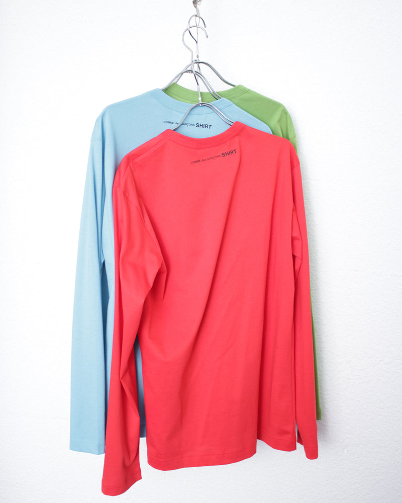 COMME DES GARÇONS SHIRT / L/S TEE BACK SMALL LOGO - Red (FP-T005-051)