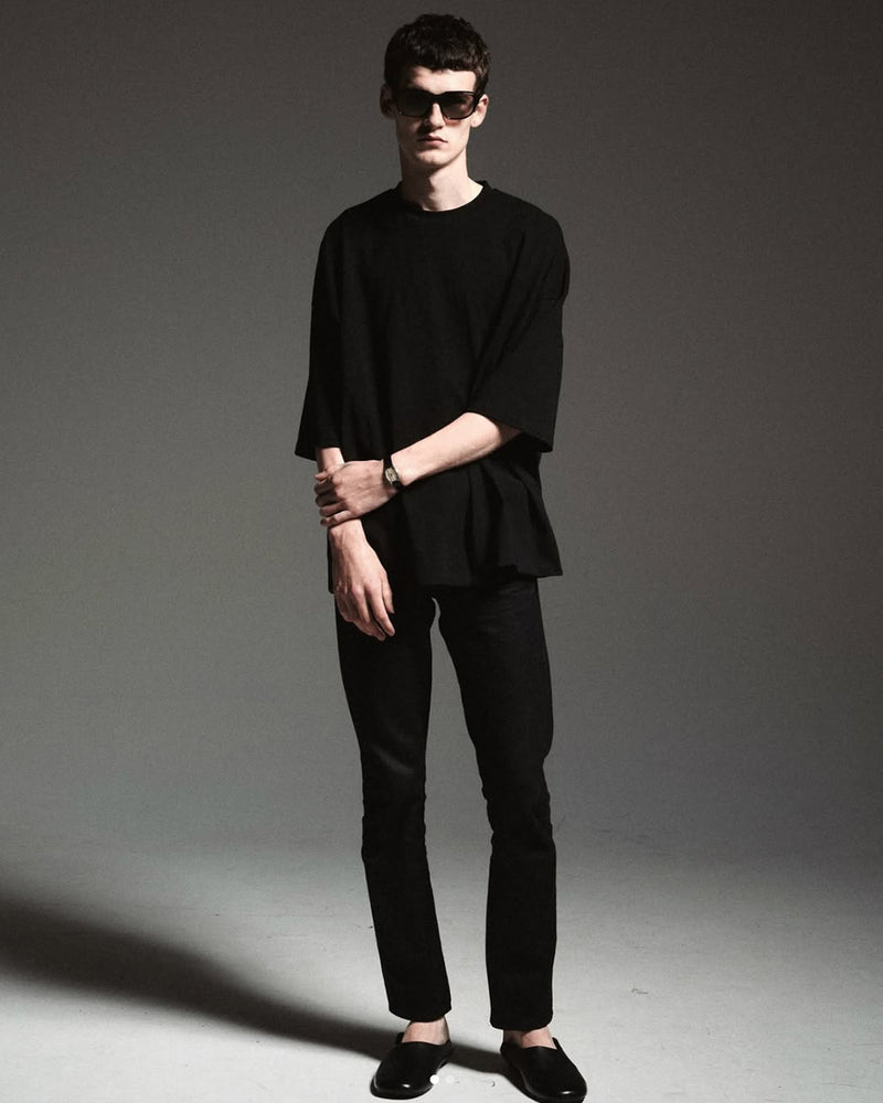 I SHII / 4-POCKET WAXED DENIM - Black (i SHII-01)