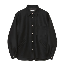 MELTON UTILITY SHIRT JACKET (M233-0103) Black