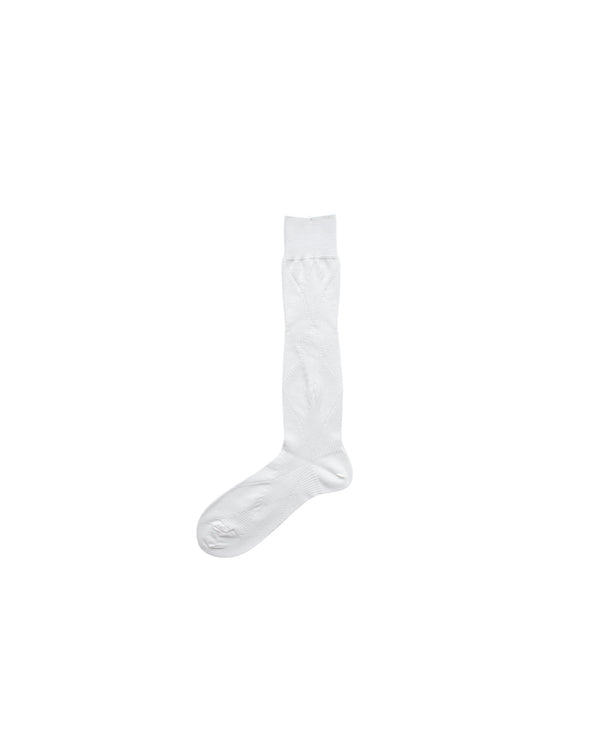 Mukta / Sal / "SMITH" ARGYLE SOCKS - Pearl (NOUTOMI-02)
