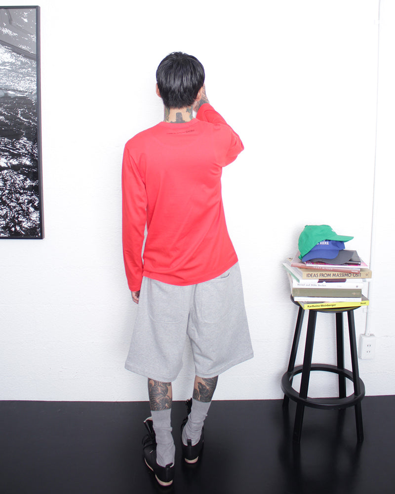 COMME DES GARÇONS SHIRT / L/S TEE BACK SMALL LOGO - Red (FP-T005-051)