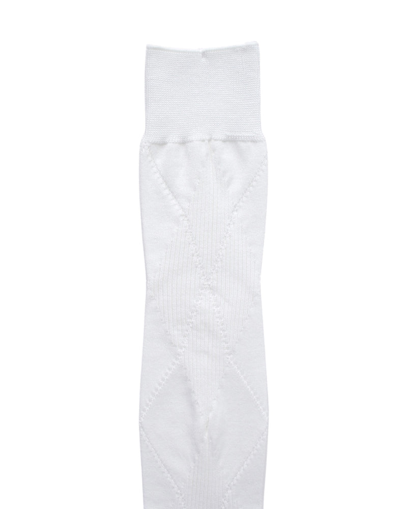 Mukta / Sal / "SMITH" ARGYLE SOCKS - Pearl (NOUTOMI-02)