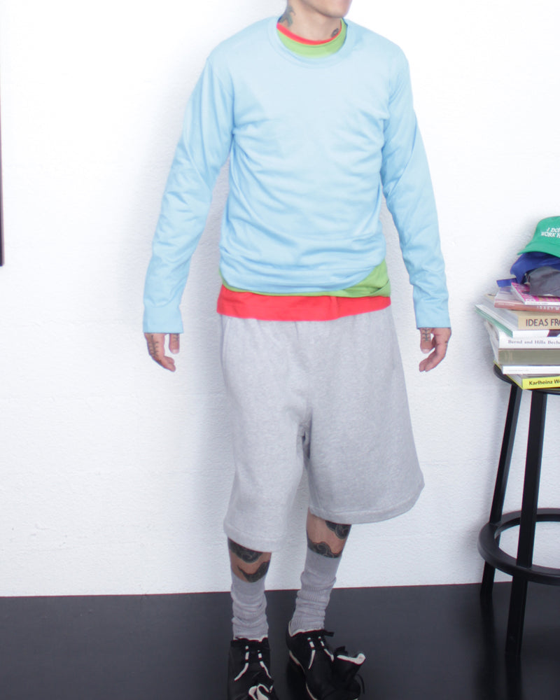 COMME DES GARÇONS SHIRT / L/S TEE BACK SMALL LOGO - L.Blue (FP-T005-051)