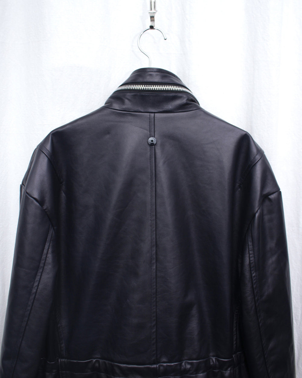 OMAR AFRIDI / ARNATT JACKET / SHEEPSKIN (OA-SS26-LTH-103-01) Navy