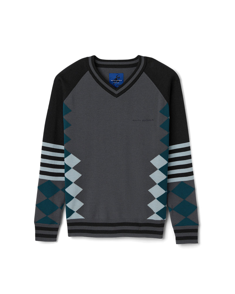 ASICS NOVALIS / LARICOID KNIT JUMPER - Anchor Grey / Sky (2203A323.023)