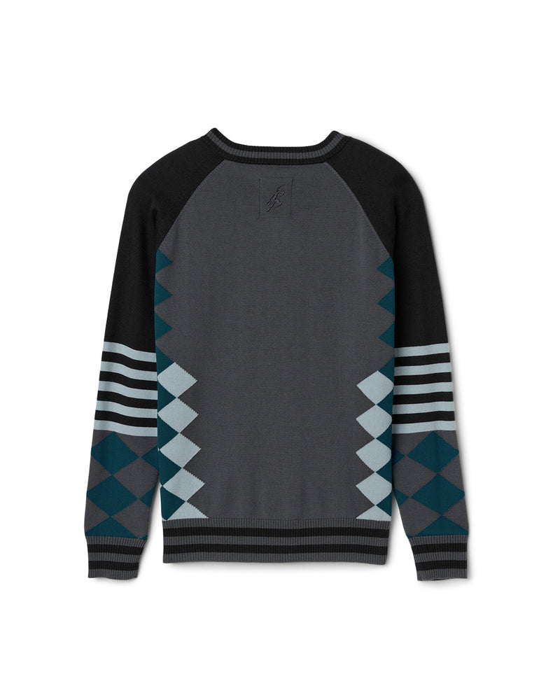 ASICS NOVALIS / LARICOID KNIT JUMPER - Anchor Grey / Sky (2203A323.023)