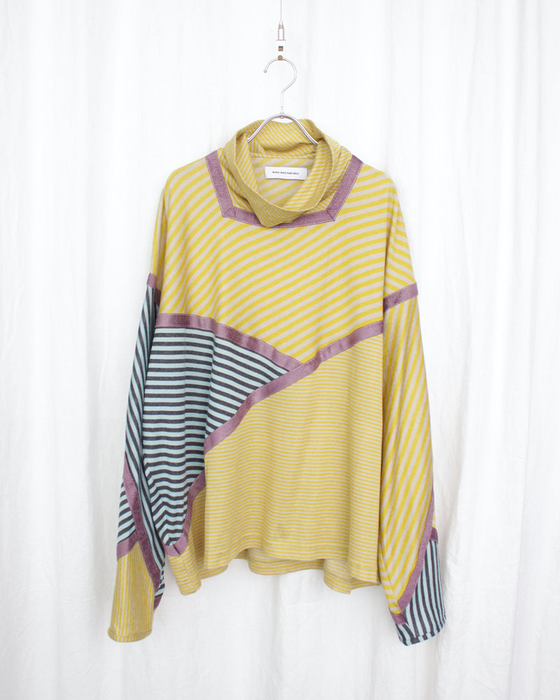 KIKO KOSTADINOV / RADAY SHORT JERSEY TOP - W. Blue & Grey/N/ Blue & Grey/W. Black & Beige/N. Black & Beige (KKAW25TP08-188)