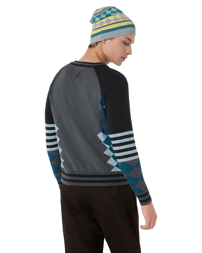 ASICS NOVALIS / LARICOID KNIT JUMPER - Anchor Grey / Sky (2203A323.023)