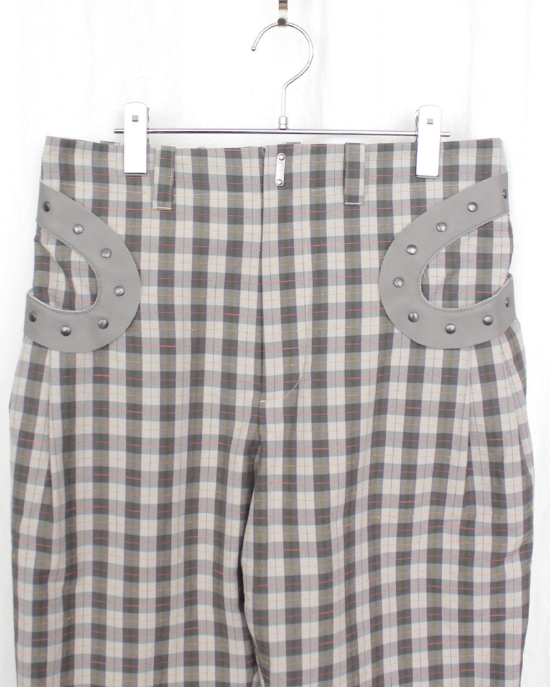 KIKO KOSTADINOV / FITZ TROUSER - Oyster Check/Taupe (KKAW25T02-6)
