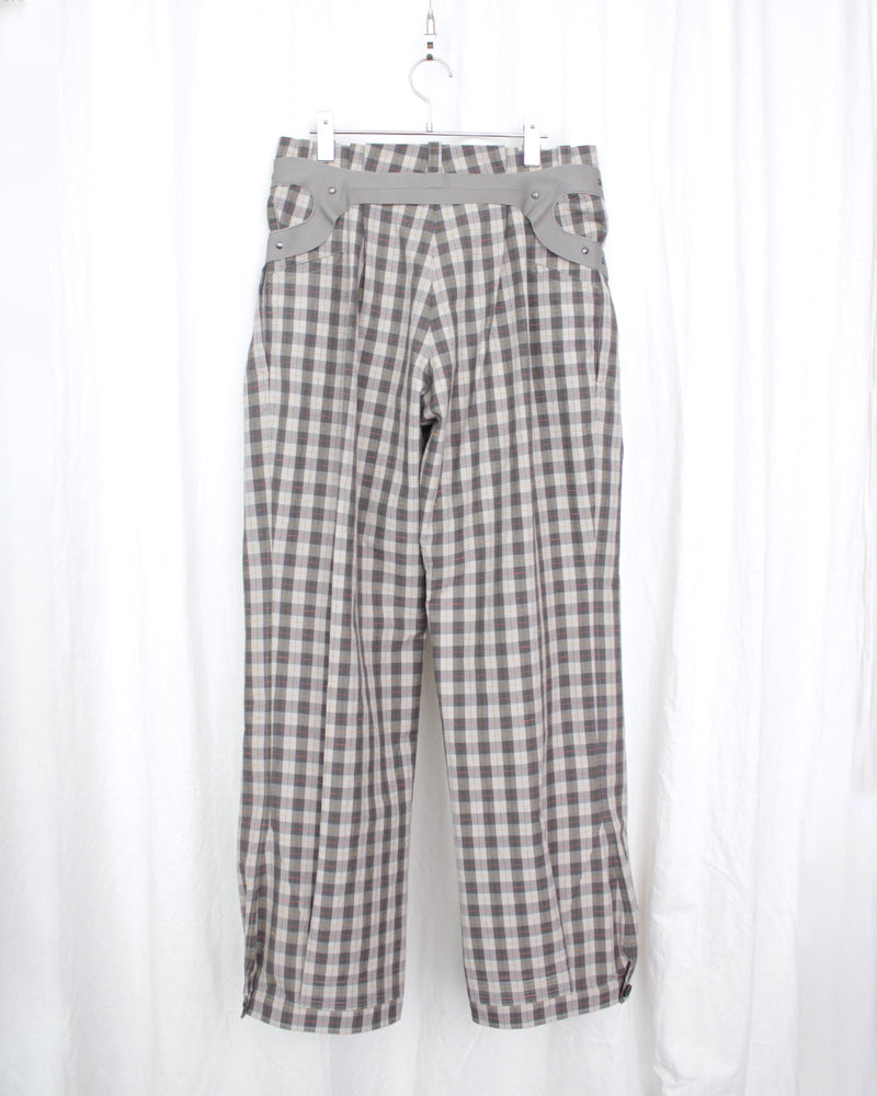 KIKO KOSTADINOV / FITZ TROUSER - Oyster Check/Taupe (KKAW25T02-6)