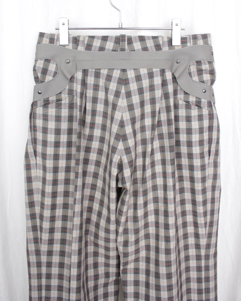 KIKO KOSTADINOV / FITZ TROUSER - Oyster Check/Taupe (KKAW25T02-6)
