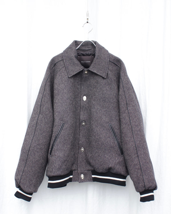 WALES BONNER / HOMECOMING VARSITY JACKET - Grey Melange (MA25JA13-WO02-903)