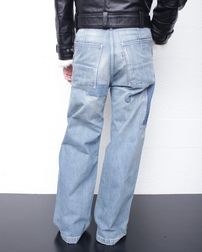 ENSOU. / SCAR TISSUE PAINTER JEANS - Indigo (E13P009)