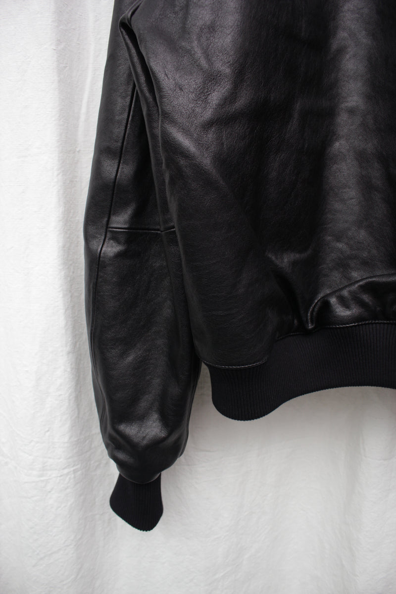 I SHII / CLUBMAN LEATHER FLIGHT JACKET - Black (i SHII-17)