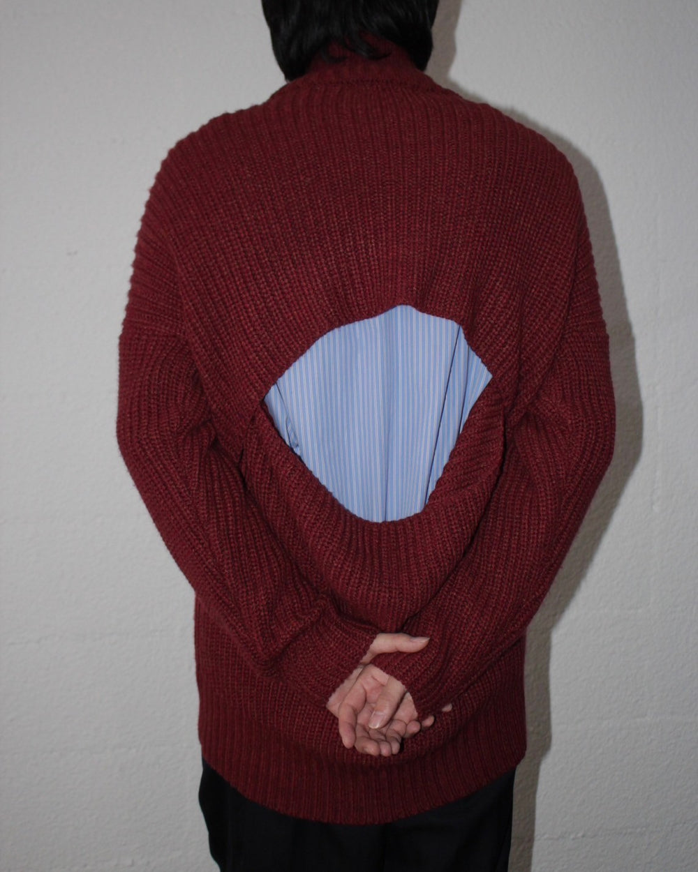 sulvam サルバム BACK OPEN KNIT (SS-K06-850) Red – Mukta / Sal