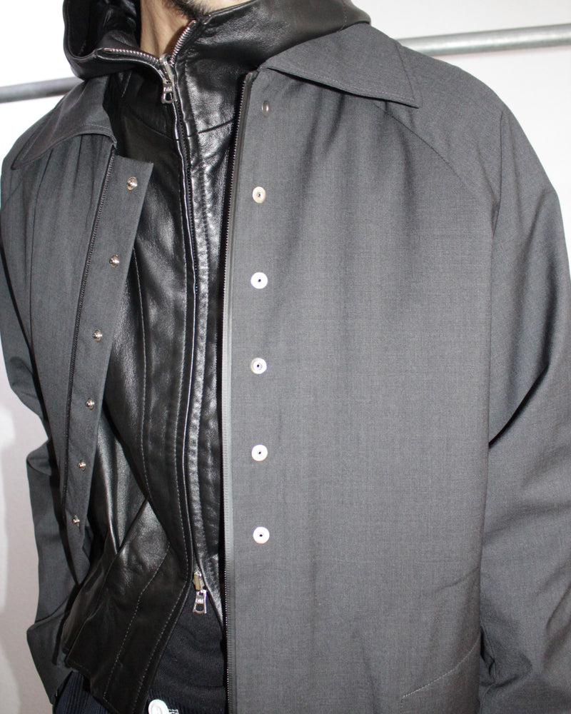 << Re: >> ZIPPED BALMACAAN COAT (OA-AW22-CT-101-02) Dark Grey