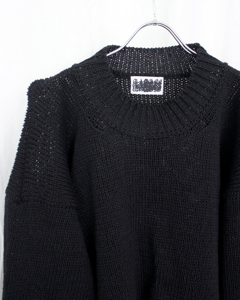 CLASS / 3G PLAIN STITCH SWEATER - Black (CCFA19UNI)